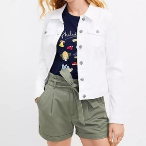 NWT Loft White Denim Jacket